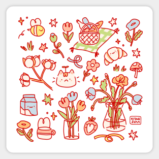 Spring Time Doodle Sticker